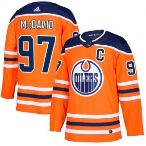 Barn NHL Edmonton Oilers Tröjor 97 Connor McDavid Authentic orange  Hemma